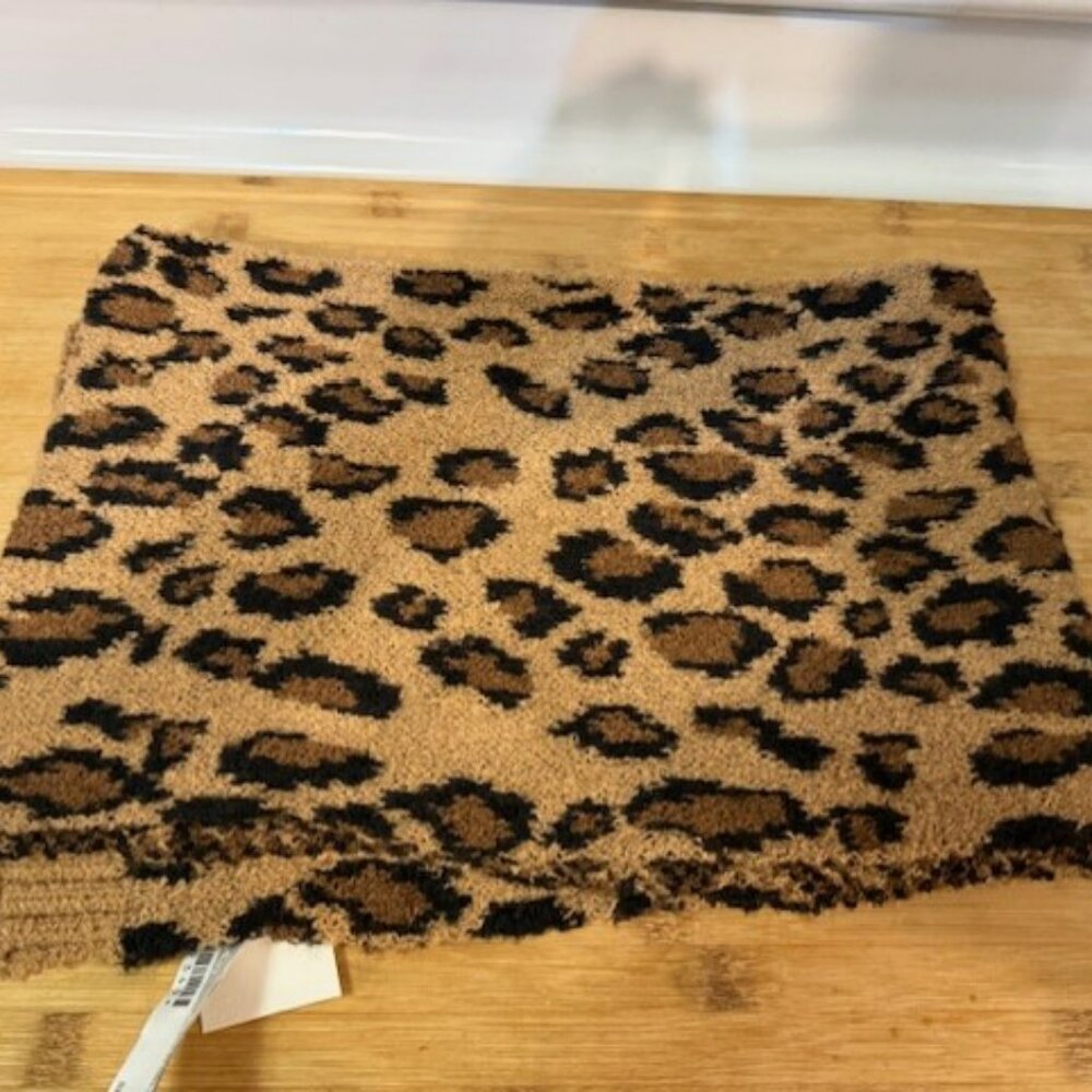 Retro Leopard Print Oblong Knit Scarf - Picture 8 of 16